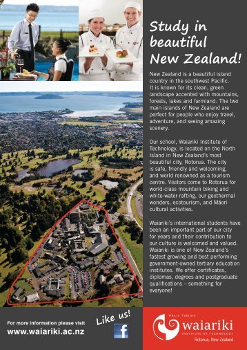 Study in beautiful New Zealand! - Waiariki School of Forestry and ...