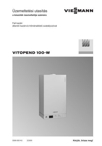 Vitopend 100-W, WH1D típus (2010-től) - Viessmann