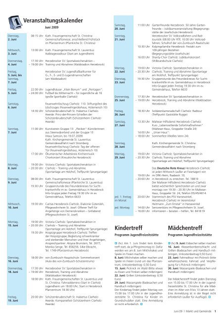 Juni 2009 - Gewerbeverein Herzebrock-Clarholz