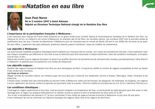 F?d? - FÃ©dÃ©ration FranÃ§aise de Natation