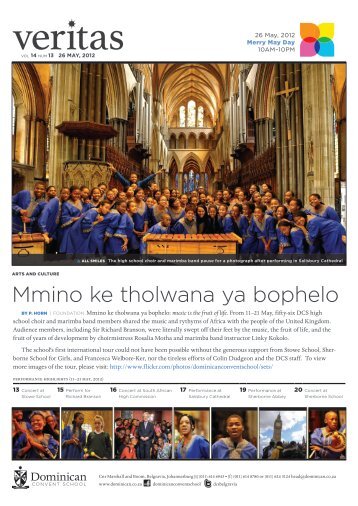 Mmino ke tholwana ya bophelo - Dominican Convent School