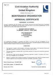 EASA part 145 Approval Certificate - Messier-Bugatti-Dowty