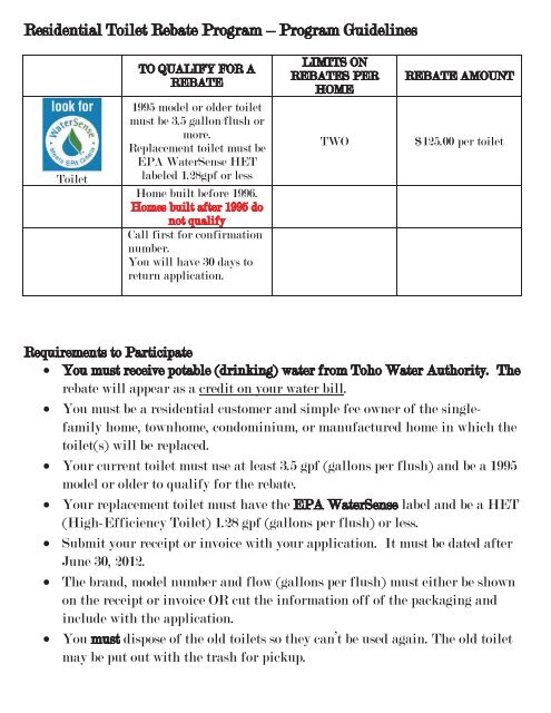 City Of Edmonton Toilet Rebate Program