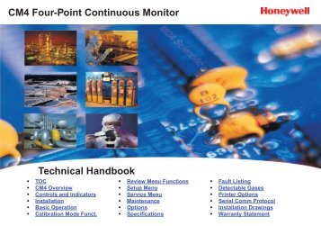 CM4 Four-Point Continuous Monitor Technical Handbook - Equipco
