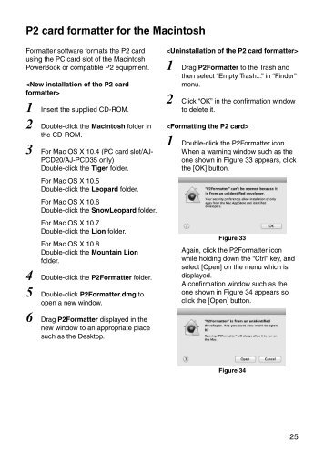 P2 card formatter for the Macintosh - Panasonic PASS