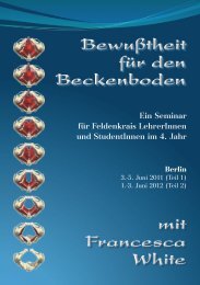 Ein Seminar fÃ¼r Feldenkrais LehrerInnen und StudentInnen im 4. Jahr