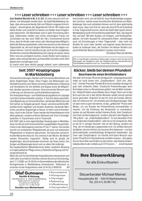Ausgabe April 2008 - Markkleeberg Online