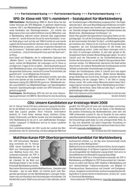 Ausgabe April 2008 - Markkleeberg Online