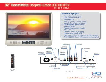 32â RoomMate Hospital-Grade LCD HD-IPTV