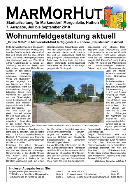 MarMorHut 7. Ausgabe Juli - September 2010 - Quartiersmanagerin ...