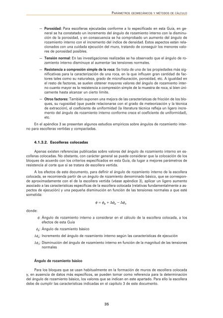 Guía para el proyecto y la ejecución de muros de escollera en obras ...