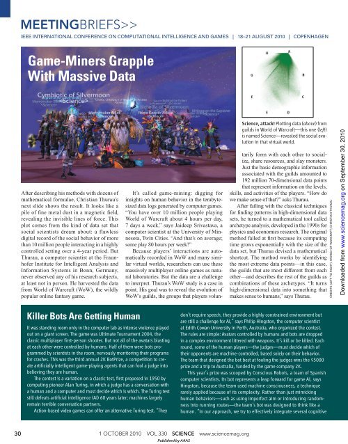 an article in Science - Center for Computer Games Research