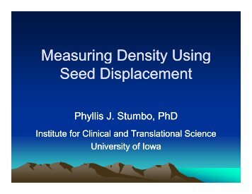 Measuring Density Using Seed Displacement