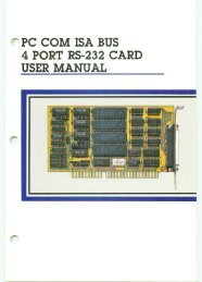 PC COM ISA BUS 4 PORT RS-232 CARD - Decision-Computer Merz