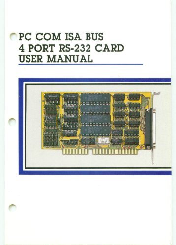 PC COM ISA BUS 4 PORT RS-232 CARD - Decision-Computer Merz