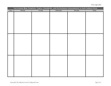 Curriculum Map Template - ConnectEd