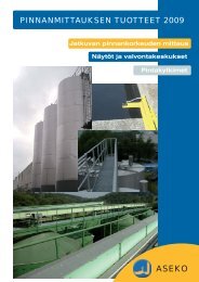 Pinnanmittaukset tuotteet 2009 pdf - Aseko Oy