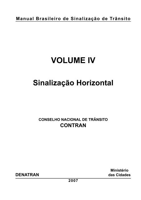 Manual de SinalizaÃ§Ã£o Horizontal - Dnit