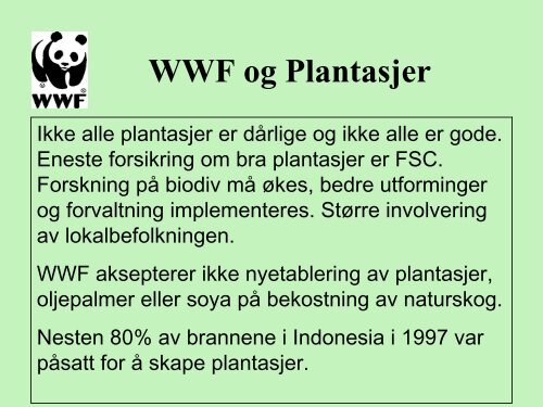 Verdens skoger i fare - WWF