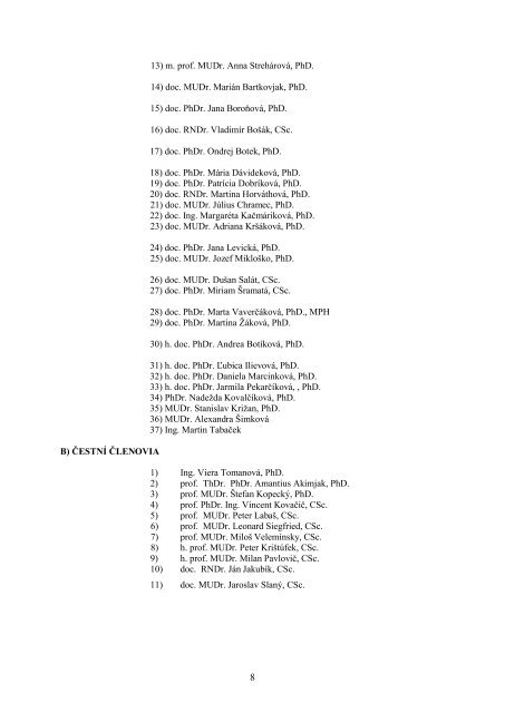 VÃ½roÄnÃ¡ sprÃ¡va FZaSP 2008 .pdf - Fakulta zdravotnÃ­ctva a sociÃ¡lnej ...