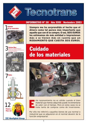 Cuidado de los materiales - Tecnotrans