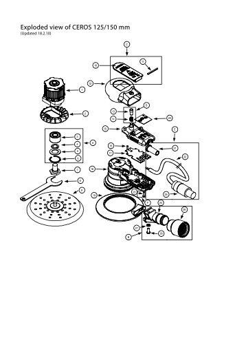Exploded view of CEROS 125/150 mm - Mirka