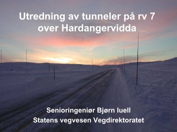 Utredning av tunneler på rv 7 over Hardangervidda - WWF