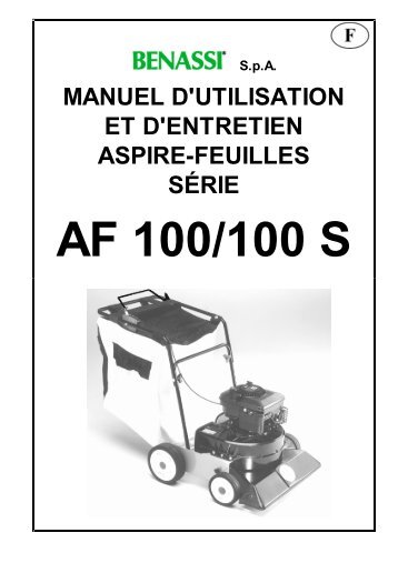 manuel d'utilisation et d'entretien aspire-feuilles sÃ©rie - Benassi