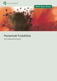 Plantextrakt Produktliste - Martin Bauer Group