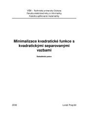 Minimalizace kvadratickÃ© funkce s kvadratickÃ½mi ... - FEI VÅ B