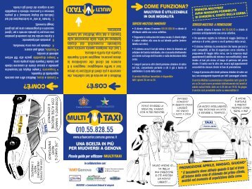 servizio multitaxi immediato - Urban Center - Comune di Genova