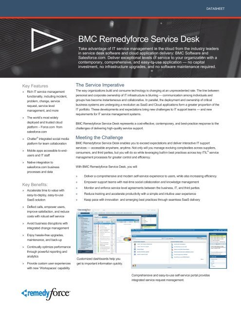 Bmc Remedyforce Service Desk Datasheet Meritide Inc