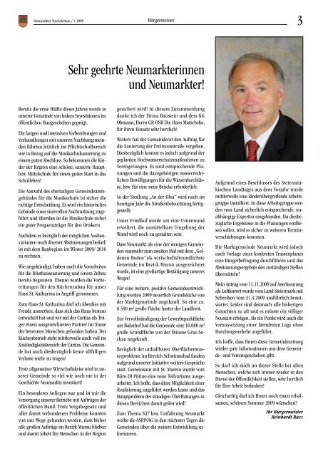 NEUMARKTER NACHRICHTEN - Gemeinde Neumarkt in der ...