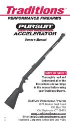 Pursuit Accelerator Manual - Traditions Performance Firearms