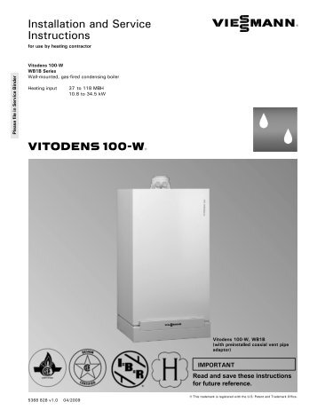 Viessmann Vitodens 100 Installation guide - Coastal Winair
