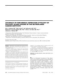 Accuracy of fine-needle aspiration cytology of salivary gland lesions ...