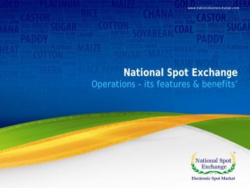 National Spot Exchange Presentation