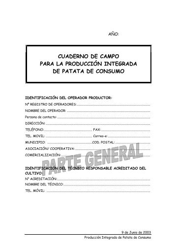 CUADERNO DE CAMPO PARA LA PRODUCCIÃN ... - Embrapa