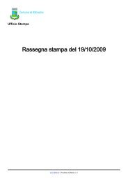 Rassegna stampa del 20091019 - Comune di Alfonsine