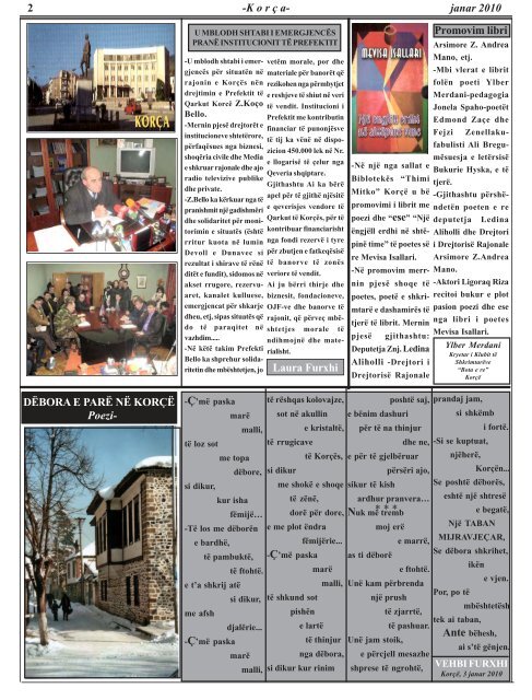 Janar 2010 - Gazeta "KorÃ§a"