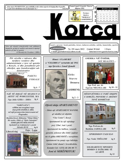 Mars 2012 - Gazeta "KorÃ§a"