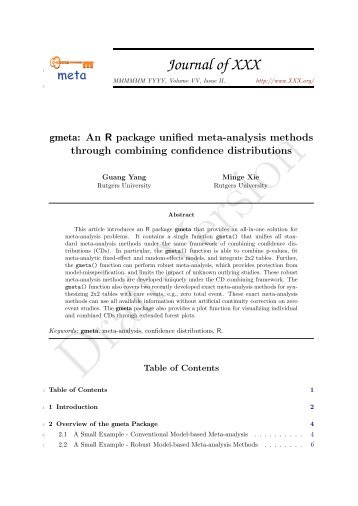 gmeta: an R package unified meta-analysis methods through ...