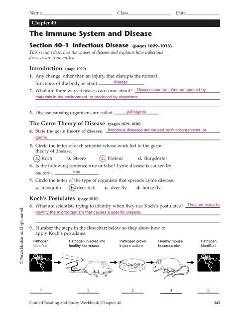 Chapter 40 Answer Key