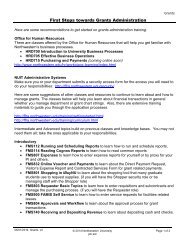 Grants Training Plan - Project CafÃ© - Northwestern University