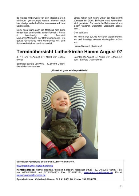 Ausgabe August 2007 - Martin-Luther-Viertel