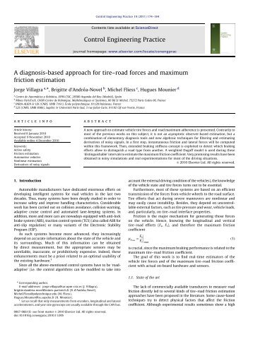 A diagnosis-based approach for tire–road forces and maximum ...