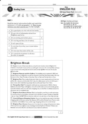 Brighton Break - EOI de Langreo