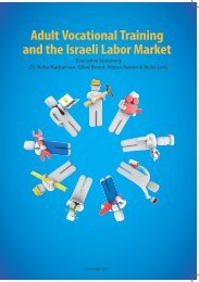 Adult Vocational Training and the Israeli Labor Market - Executive ...