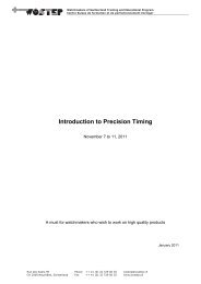 intro to precision timing 2011 - WOSTEP