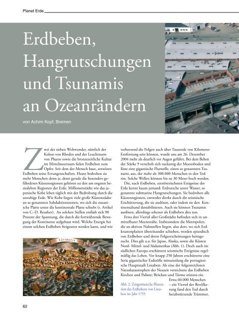 Erdbeben, Hangrutschungen und Tsunamis an ... - Marum